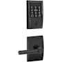 Schlage Encode Plus Century Electronic Keyless Entry Deadbolt Combo Pack with Broadway Interior Lever and Decorative Century Trim Matte Black