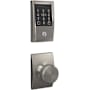 Schlage Encode Plus Century Electronic Keyless Entry Deadbolt Combo Pack with Bowery Interior Knob and Decorative Century Trim Satin Nickel