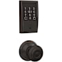Schlage Encode Plus Century Electronic Keyless Entry Deadbolt Combo Pack with Georgian Interior Knob and Decorative Georgian Trim Aged Bronze