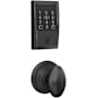 Schlage Encode Plus Century Electronic Keyless Entry Deadbolt Combo Pack with Siena Interior Knob and Decorative Georgian Trim Matte Black