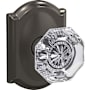 Schlage Custom Alexandria Non-Turning Two-Sided Dummy Door Knob Set with Camelot Trim Black Stainless