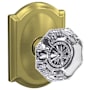 Schlage Custom Alexandria Non-Turning Two-Sided Dummy Door Knob Set with Camelot Trim Satin Brass