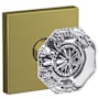 Schlage Custom Alexandria Non-Turning Two-Sided Dummy Door Knob Set with Collins Trim Satin Brass