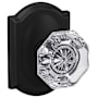 Schlage Custom Alexandria Non-Turning Two-Sided Dummy Door Knob Set with Camelot Trim Matte Black