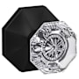 Schlage Custom Alexandria Non-Turning Two-Sided Dummy Door Knob Set with Rosewood Trim Matte Black