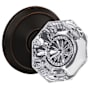 Schlage Custom Alexandria Non-Turning Two-Sided Dummy Door Knob Set with Alden Trim Aged Bronze