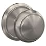 Schlage Custom Andover Non-Turning Two-Sided Dummy Door Knob Set with Alden Trim Satin Nickel