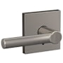 Schlage Custom Broadway Non-Turning Two-Sided Dummy Door Lever Set with Collins Trim Satin Nickel