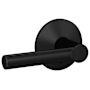 Schlage Custom Broadway Non-Turning Two-Sided Dummy Door Lever Set with Kinsler Trim Matte Black