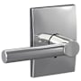 Schlage Custom Broadway Non-Turning Two-Sided Dummy Door Lever Set with Century Trim Bright Chrome
