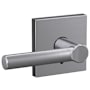 Schlage Custom Broadway Non-Turning Two-Sided Dummy Door Lever Set with Collins Trim Satin Chrome