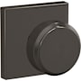 Schlage Custom Bowery Non-Turning Two-Sided Dummy Door Knob Set with Collins Trim Black Stainless