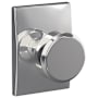 Schlage Custom Bowery Non-Turning Two-Sided Dummy Door Knob Set with Century Trim Bright Chrome