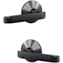Schlage Custom Clybourn Non-Turning Two Sided Dummy Door Lever Set with Kinsler Trim Satin Nickel