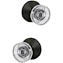 Schlage Custom Dawes Non-Turning Two Sided Dummy Knob Set with Kinsler Trim Matte Black