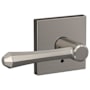 Schlage Custom Dempsey Non-Turning Two-Sided Dummy Door Lever Set with Collins Trim Satin Nickel