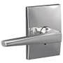 Schlage Custom Eller Non-Turning Two-Sided Dummy Door Lever Set with Century Trim Bright Chrome