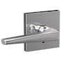 Schlage Custom Eller Non-Turning Two-Sided Dummy Door Lever Set with Collins Trim Bright Chrome