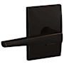 Schlage Custom Eller Non-Turning Two-Sided Dummy Door Lever Set with Century Trim Aged Bronze