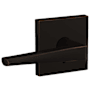 Schlage Custom Eller Non-Turning Two-Sided Dummy Door Lever Set with Collins Trim Aged Bronze
