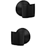 Schlage Custom Ganton Non-Turning Two Sided Dummy Knob Set with Kinsler Trim Matte Black