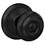 Schlage Custom Georgian Non-Turning Two-Sided Dummy Door Knob Set with Alden Trim Matte Black