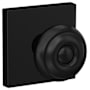 Schlage Custom Georgian Non-Turning Two-Sided Dummy Door Knob Set with Collins Trim Matte Black