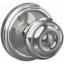 Schlage Custom Georgian Non-Turning Two-Sided Dummy Door Knob Set with Indy Trim Bright Chrome