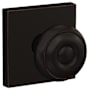 Schlage Custom Georgian Non-Turning Two-Sided Dummy Door Knob Set with Collins Trim Aged Bronze