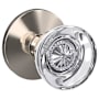 Schlage Custom Hobson Non-Turning Two-Sided Dummy Door Knob Set with Kinsler Trim Polished Nickel