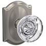 Schlage Custom Hobson Non-Turning Two-Sided Dummy Door Knob Set with Camelot Trim Satin Nickel