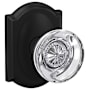 Schlage Custom Hobson Non-Turning Two-Sided Dummy Door Knob Set with Camelot Trim Matte Black