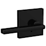 Schlage Custom Latitude Non-Turning Two-Sided Dummy Door Lever Set with Collins Trim Matte Black