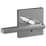 Schlage Custom Latitude Non-Turning Two-Sided Dummy Door Lever Set with Collins Trim Bright Chrome