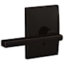 Schlage Custom Latitude Non-Turning Two-Sided Dummy Door Lever Set with Century Trim Aged Bronze
