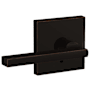 Schlage Custom Latitude Non-Turning Two-Sided Dummy Door Lever Set with Collins Trim Aged Bronze