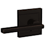 Schlage Custom Latitude Non-Turning Two-Sided Dummy Door Lever Set with Upland Trim Aged Bronze