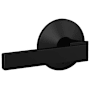 Schlage Custom Northbrook Non-Turning Two-Sided Dummy Door Lever Set with Kinsler Trim Matte Black