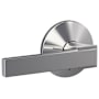 Schlage Custom Northbrook Non-Turning Two-Sided Dummy Door Lever Set with Kinsler Trim Bright Chrome