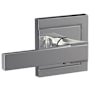 Schlage Custom Northbrook Non-Turning Two-Sided Dummy Door Lever Set with Upland Trim Bright Chrome