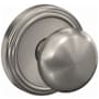 Schlage Custom Plymouth Non-Turning Two-Sided Dummy Door Knob Set with Indy Trim Satin Nickel