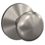 Schlage Custom Plymouth Non-Turning Two-Sided Dummy Door Knob Set with Kinsler Trim Satin Nickel