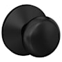 Schlage Custom Plymouth Non-Turning Two-Sided Dummy Door Knob Set with Kinsler Trim Matte Black