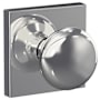 Schlage Custom Plymouth Non-Turning Two-Sided Dummy Door Knob Set with Collins Trim Bright Chrome