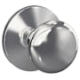 Schlage Custom Plymouth Non-Turning Two-Sided Dummy Door Knob Set with Kinsler Trim Bright Chrome