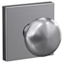 Schlage Custom Plymouth Non-Turning Two-Sided Dummy Door Knob Set with Collins Trim Satin Chrome