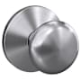 Schlage Custom Plymouth Non-Turning Two-Sided Dummy Door Knob Set with Kinsler Trim Satin Chrome
