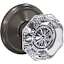 Schlage Custom Alexandria Passage & Privacy Door Knob Set with Alden Trim Black Stainless