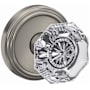 Schlage Custom Alexandria Passage or Privacy Door Knob Set with Indy Trim Satin Nickel
