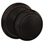Schlage Custom Andover Passage & Privacy Door Knob Set with Alden Trim Aged Bronze